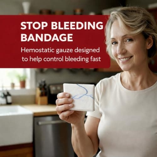 MEDCLOT Hemostatic Dressing Z-Fold 12ft – Military-Proven clotting Gauze for Heavy Bleeding scenarios – Sterile Kaolin-Medical Gauze for Trauma First Aid Kits, for Emergency Survival – 2029 Expiry - Thumbnail 2