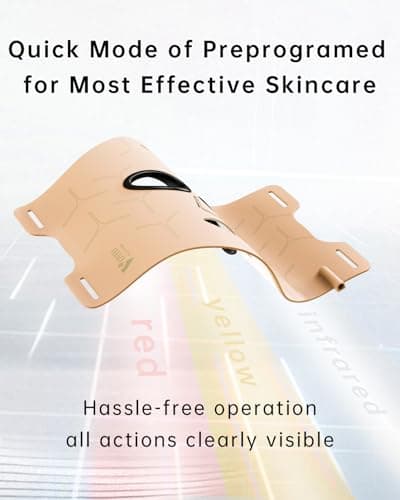 Infrared Red Light Therapy Mask: High Power Facial Skincare Device for Glowing Skin – Ultra-Thin 1.8mm 4.6oz, 830nm 633nm 590nm, Red Light Therapy for face Luxury Gift- Golden Windmill - Thumbnail 6