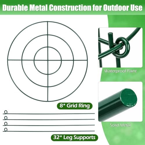 Peony Cages and Supports 8 Pack, 11.5 x 20 Inch Heavy Duty Plant Support Cage Set for Peonies, Roses & Tomatoes – Garden Stakes & Plant Cages for Outdoor Plants (8 Pack, 11.5 x 20 Inch) - Thumbnail 5