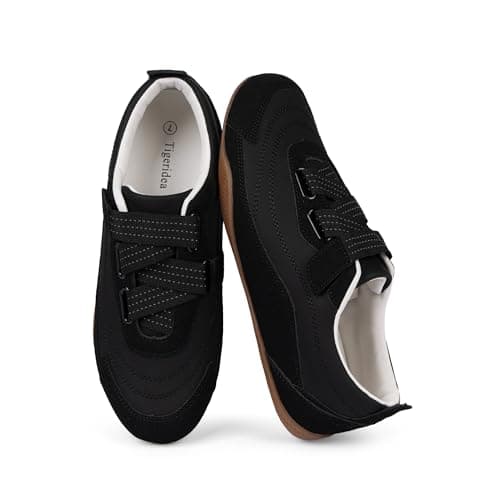 Tigeridea Black Sneakers for Women Business Casual Comfortable Tennis Shoes Walking Women's Fashion Sneakers Size 9.5 - Thumbnail 4