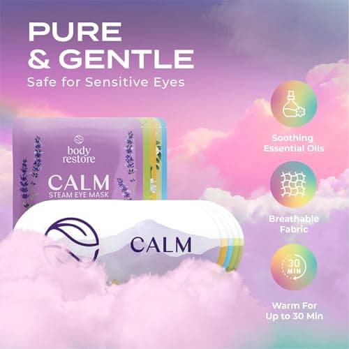 Body Restore Heated Eye Mask 30 Pack – Easter Basket Stuffers, Easter Birthday Gifts for Women & Men, Steam Warm Compress for Dry Eyes, Stye Eye Treatment – Variety - Thumbnail 4