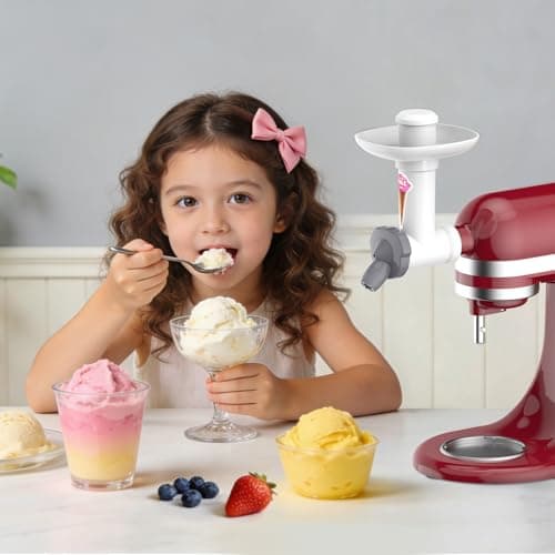 Ice Cream Maker Attachment for KitchenAid Stand Mixer, Dairy Free Frozen Fruit Soft Serve Dessert Machine, Frozen Yogurt & Sorbet Maker, Dishwasher Safe Kitchen Aid Attachment by OTOmitra - Thumbnail 6