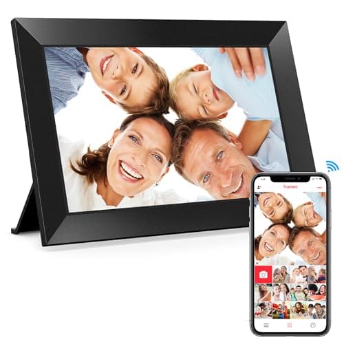 BIGASUO Digital Picture Frame, 10.1" Frameo Digital Frame WiFi with 32GB Memory, 1280x800 IPS Touch Screen, Send Photos/Videos from Your Phone Anywhere, Photo Gifts for Parents and Grandparents - Image 1