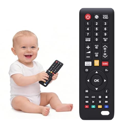 Wenobby Baby Teething Toys, Food Grade Silicone Teether Toys,Chew Toys for Babies 3-24 Months, Upgraded TV Remote Control Shape Teething Relief for Infants