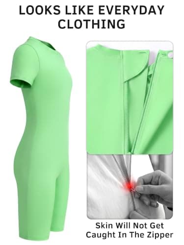 Anti-Removal Adaptive Bodysuit, Back-Zip One-Piece Care Jumpsuit, Tear-Resistant & Soft Stretch Fabric for Daily Support (Purple, 7-8) - Thumbnail 6