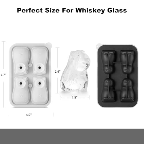 ACOOKEE Capybara Ice Cube Tray Fun Shapes, Odd Novelty Cute Capybara Gifts Stuff, 2.2" Large Silicone Whiskey Ice Mold for Cocktails,Bourbon,Brandy, w/Funne - Thumbnail 4