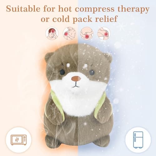 Ayehe Microwavable Stuffed Animal, Heatable and Coolable Otter, Heated Stuffed Animals for Cramps & Pain Relief, Lavender-Scented Toy, Cute Soft Plush Toys for Adults and Children(Turtle Otter) - Thumbnail 2