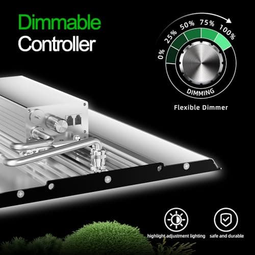 TheOneGrow MA2000 LED Grow Lights for Seed Starting Vegetables Bloom, 200W Dimmable Daisy Chain, Grow Lights for Indoor Plants Full Spectrum for 2x4/4x4ft Coverage, Grow Tent, High Yield Cultivation - Thumbnail 2