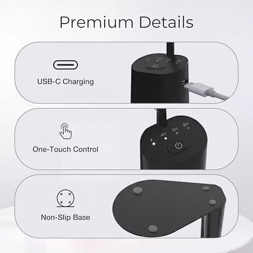 Cordless Small Grow Light for Indoor Plants, Magnetic Docking Desktop Plant Light with 4/6/8H Timer, Adjustable Gooseneck Full Spectrum LED Lamp for Office Desk, Succulents, Herbs - Thumbnail 2