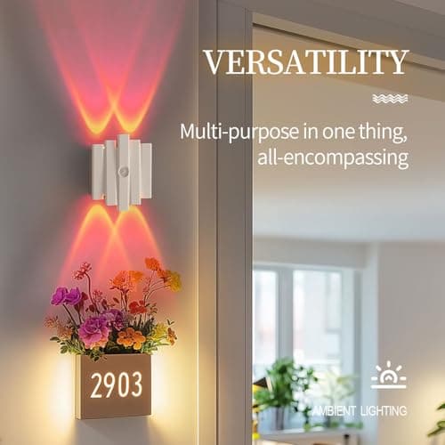 ZSYZDL Rechargeable Motion Sensor Night Light, Magnetic RGB Color Changing LED Ambient Lighting, Compact Battery Operated Indoor Wall Light for Hallway, Stairs, Bathroom & Kids Room (USB-C) - Thumbnail 5