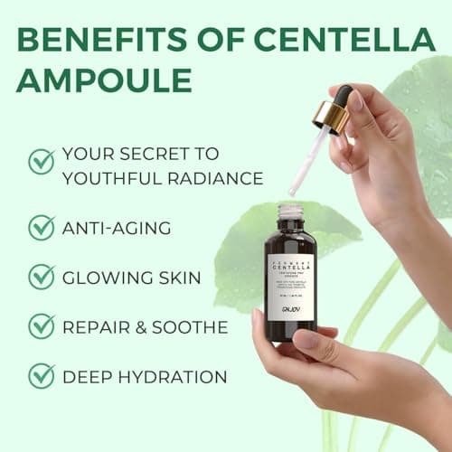 GNJOY Centella Serum, Face Hydrating Fermented Centella Asiatica Serum, Soothing, Barrier Repair, Firming, Revitalize Glowing Centella Ampoule Facial Moisturizer with Ceramide NP, for All Skin (50ml) - Thumbnail 2