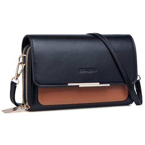 Roulens Small Crossbody Bag for Women,Cell Phone Purse Women's Shoulder Handbags Wallet Purse with Credit Card Slots - Image 1