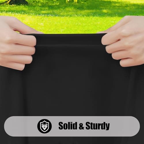 Smiry 6 Pack Rectangle Picnic Table Cloth, Waterproof Elastic Fitted Tablecloths, Washable Polyester Rectangular Patio Table Cover for Camping, Indoor and Outdoor (Black, 30"x72") - Thumbnail 3