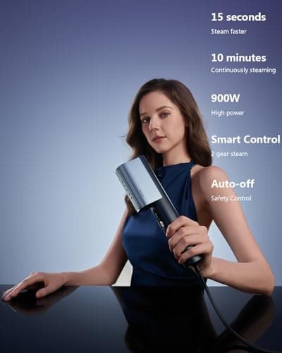 nesugar G3 Pro Smart Handheld Steamer for Clothes – Global Voltage Adaptation, Palm-Sized & Lightweight (0.8lb), Dual Steam Modes, Auto Shut-Off, Travel & Home Double Use (navy blue) - Thumbnail 4