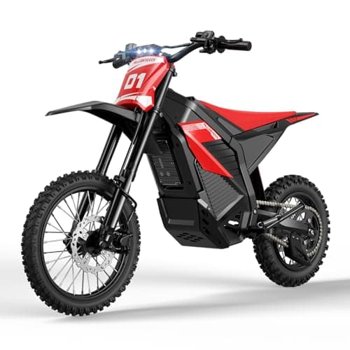 MEGAWHEELS Electric Dirt Bike Electric Motorcycle for Adults Teens, 48V 26Ah Removable Battery 3550W Peak Motor 40MPH 53 Mile Range, Full Suspension Dual Hydraulic Brakes Off-Road E Dirtbike Age 13+ - Image 1