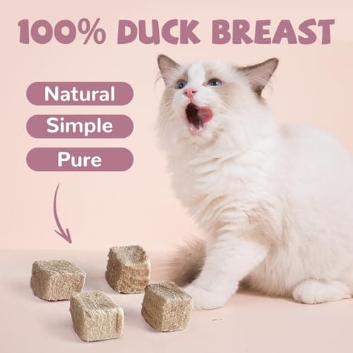 PAWUP Freeze Dried Duck Treats for Cats Dogs, Rawhide Free Freeze-Dried Raw Food Topper, High Protein, Gluten&Grain Free, 4.6oz - Thumbnail 2