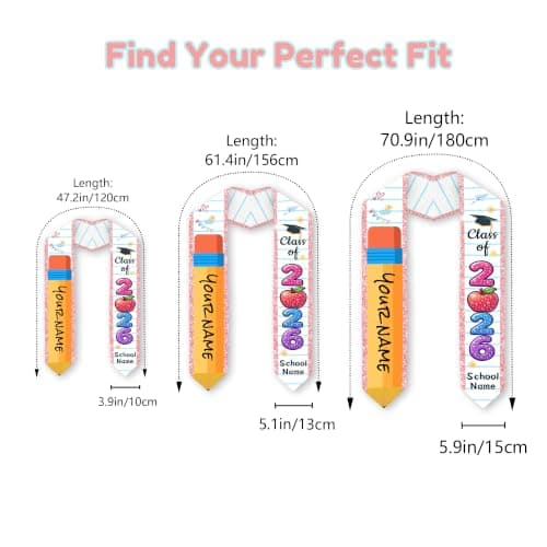 Custom Kids Graduation Sash Personalized Kindergarten Preschool Stole - Thumbnail 2