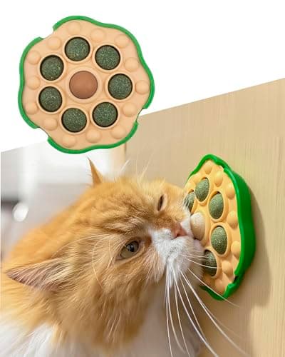 BESNEW Catnip Toys,Lotus Pod Catnip Balls,Extra Cat Energy Ball,Teeth Cleaning Dental Wall Treats,Edible Cat Candy for All Breeds