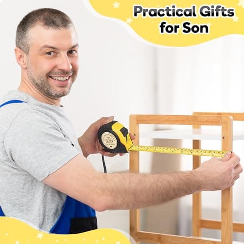 Fathers Day Birthday Gifts for Son from Mom Dad, To My Son Graduation Gifts for Kids Teens Adult Son in Law Bonus Step, I Love You Presents Ideas from Mother Father to Son Tape Measure 25FT Tool Gifts - Thumbnail 5