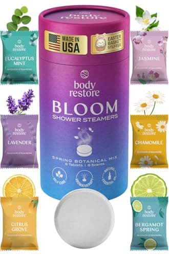 Body Restore Shower Steamers Aromatherapy 6 Pack – Mothers Day Gifts for Mom, Birthday Gifts for Women, Relaxation Stress Relief Self Care – Bloom - Image 1