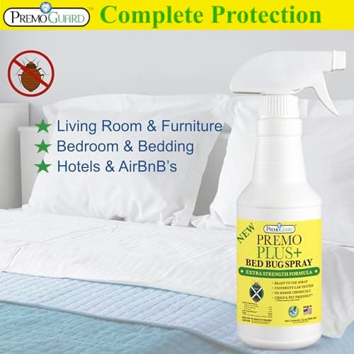 Premo Plus+ Bed Bug Spray Extra Strength – 32 oz – Fast Acting Bed Bug Treatment & Killer – Stain & Scent Free – Child & Pet Safe – Powerful New Stronger Formula – Natural with No Harmful Chemicals - Thumbnail 3