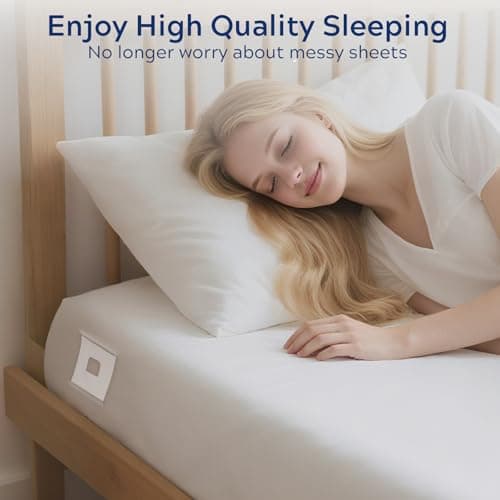 Upgrade Bed Sheet Holders for Corners: 4Pcs Fitted Lock Sheet Holders Keep Sheets Firm & Tight, Heavy Duty Bed Sheet Clips, with Clip Easy to Install for All Mattress Sizes - No More Loose Sheets - Thumbnail 4