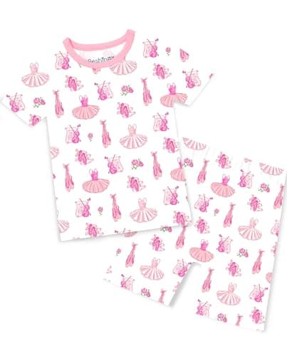 babee Reshinee Viscose Derived from Bamboo Baby Pajamas Girls Summer Short Sleeve 12-18 Months Unicorn Mermaid Snug Fit 2pcs Pjs - Image 1