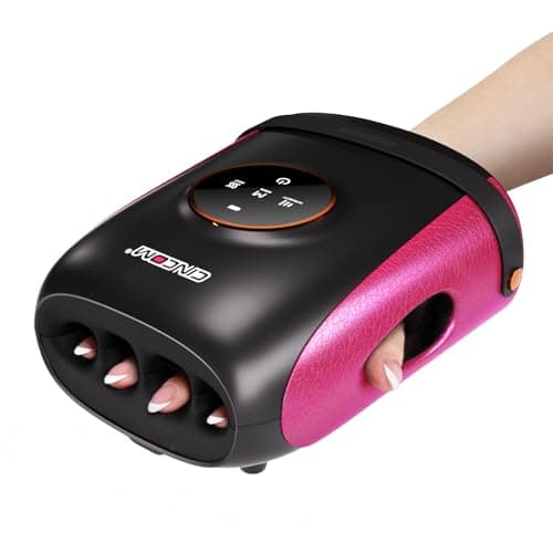CINCOM Hand Massager with Heat and Compression, Finger and Palm Massage Machine for Pain Relief, Arthritis and Improved Circulation, Gifts for Women, Cordless and Rechargeable (Black) - Image 1