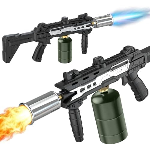 FITNOVO Powerful Propane Torch Gun with Adjustable Flame, Flamethrower Blow Torch for Cooking Searing Steak, BBQ Grill Charcoal Lighter, Campfire Starter, Weed Burner & DIY Projects(Tank Not Included)