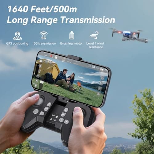 Drone with 4K Camera for Adults - B16 GPS Under 250g, Brushless Motor, Lightweight and Foldable RC Quadcopter for Beginners Toys Birthday Present, 50 Mins Long Flight - Thumbnail 3