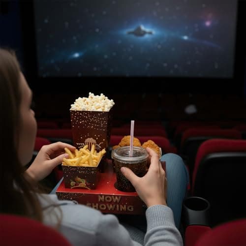 WSICSE 27 Set Movie Night Snack Trays, Disposable Paper Movie Snack Boxes Include 27 Trays, Popcorn Boxes, French Fries for Outdoor Cinema Home Theater Birthday Party - Thumbnail 6