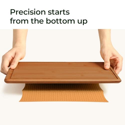 Keechee Bamboo Cutting Board with Non-slip Mat, Cutting Boards for Kitchen Meal Prep & Serving - Wood Serving Board Sets with Deep Juice Groove Ideal Kitchen Gifts - Thumbnail 2