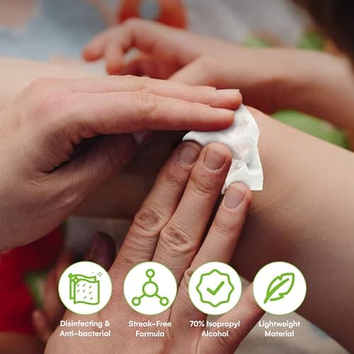 Alcohol Wipes | Individually Wrapped Alcohol Prep Pads with 70% Isopropyl Alcohol, Great for Medical & First Aid Kits | Sterile, Antiseptic 2-Ply Alcohol Swabs - 200 count - Thumbnail 5