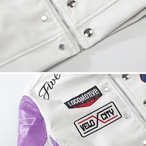 Aelfric Eden Cropped Leather Jacket Women PU Crop Moto Biker Racing Trendy Fashion Casual Coats - Thumbnail 4