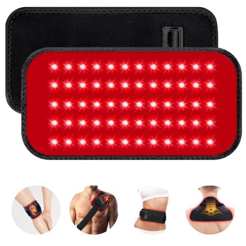 Red Light Therapy for Body, 660nm 850nm Infrared Light Therapy Pad, Wearable Wrap with Timer Remote Control for Back Shoulder Waist Knee, Infrared Light Device Home Use, 12.4'' x 5.7'' Large Area