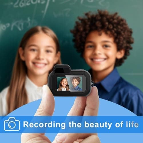 Gsnagole Keychain Camera, World's Smallest 1080P HD Mini Camera, Retro Portable Mini, 100 Mins Battery Life, for Students, Kids (16G) - Thumbnail 2