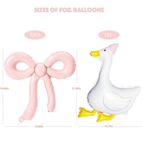 Roveair Goose Balloons Arch Kit Bow Goose Baby Shower Party Decoration - Thumbnail 4