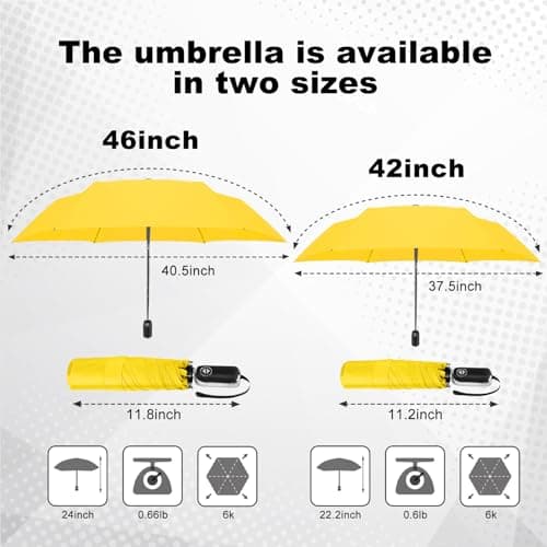 Lejorain Mini Umbrella for Purse Size - Foldable Lightweight Sturdy Flat Umbrellas for Travel Portable Large Compact Umbrella - Thumbnail 3