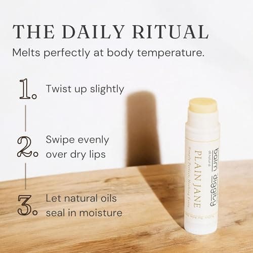 It's The Balm Diggity Plain Jane Unscented Lip Balm - Clean Natural Lip Care - Simple Ingredient Formula with Beeswax, Jojoba Oil, Coconut Oil, Shea Butter - Smooth Everyday Moisture - 2 Pack - Thumbnail 4