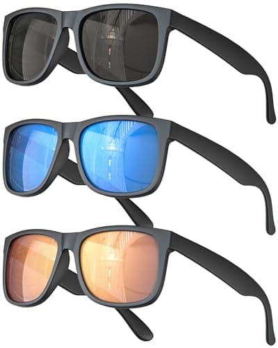 OUKEMAX Polarized Sunglasses for Women, 3 Pack UV400 Trendy Square Shades, Lightweight Stylish Eyewear for Driving & Travel - Image 1