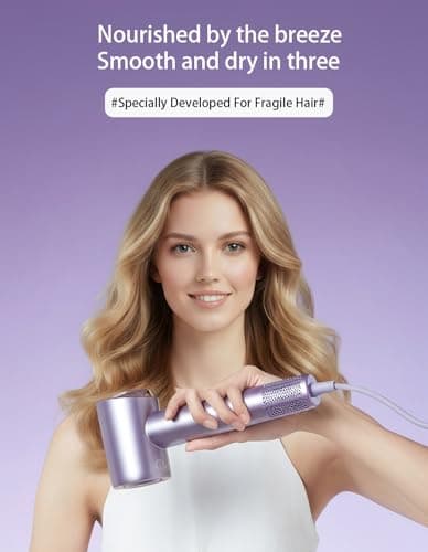 Professional High Speed Ionic Hair Dryer | Ultra-Fast Drying | 2.7 Billion Plasma | Low Noise | 130000 RPM | Fragrance for Faster Drying All Hair Types - Thumbnail 4