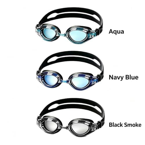 YUENREE 3 Pack Adult Swim Goggles for Men Women Teens Ages 8+ | No Leak Anti-Fog UV Protection | Easy Adjust Non-Slip Strap | with 3 Hard Travel Cases - Thumbnail 2