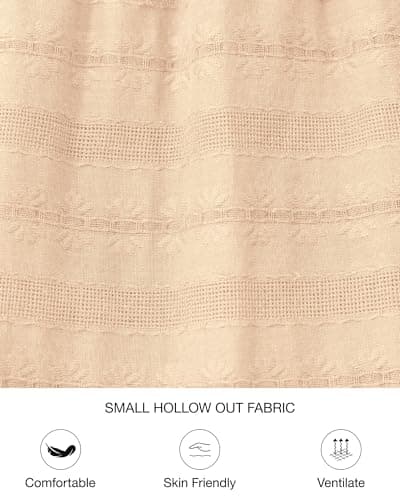 BTFBM Womens Summer 2026 Casual Midi Maxi Dresses Lightweight Short Sleeve V Neck Elastic Waist Boho Beach Dress Pockets(Apricot, Small) - Thumbnail 5