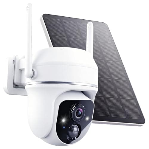 Goalake 3MP Solar Security Camera – Wireless Outdoor PTZ with 360°View, AI Motion Detection, 2-Way Talk, Spotlight & Siren, IP65 Weatherproof, Cloud/Up to 512GB SD Storage (Pre-Inserted a SD Card) - Image 1