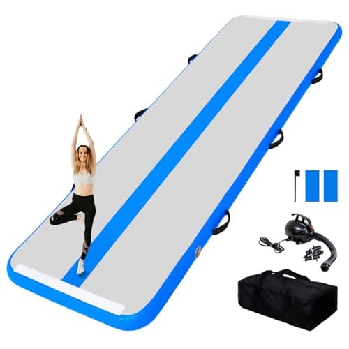 Tuxedo Sailor Inflatable Gymnastics Mat with Electric Pump, Storage Bag, Repair Kit–Air Mat for Home Training, Cheerleading, Yoga - Image 1