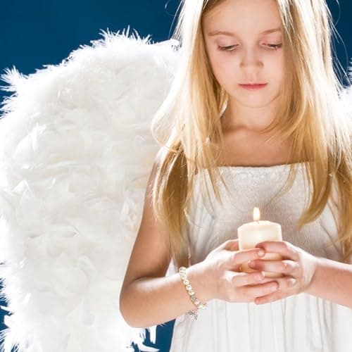 BAYLAY First Communion Gifts for Girls - Angel Wings Pearl Heart A Initial Bracelet for Girl, 1st Communion Gifts for Girls - Thumbnail 2