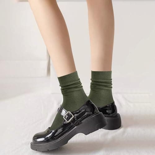 MORECOO Socks for Women - 6 Pairs Cotton Socks Soft Breathable Seamless Toe Non-Slip Crew Socks for Daily Work Casual Wear - Thumbnail 2