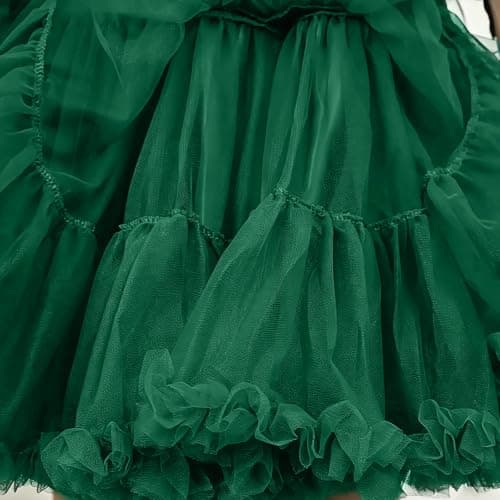 Petticoat Skirt for Women Under Dress 3-Layered Tulle Elastic Waist Tutu - Thumbnail 6