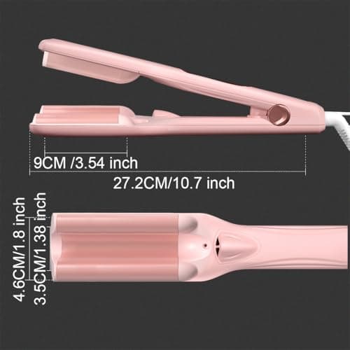 VAV Hair Brush, Hair Iron, Pumped-Up Volume, Adjustable Temp, 360 ° Tail Rotation, Lasting Volume, for Short Or Thin Hair, Dual Voltage (100-240V), Volumizing Hair Iron, Pink, 1.38 inch - Thumbnail 2
