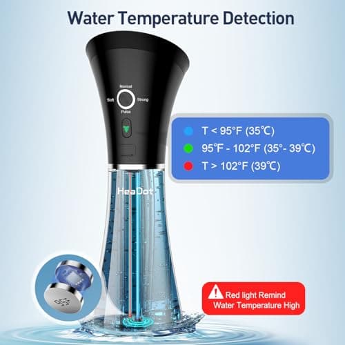 Electric Ear Wax Removal System, Water Powered Ear Cleaning Tool with Irrigation Flusher, 6 Tips, 4 Pressure Settings - Safe & Effective for Ear Wax Buildup Flushing and Cleaning - Thumbnail 4